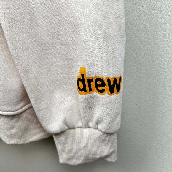 Drew Skate House Hoodie Cream 2XL Smiley Face Justin Bieber Skateboarding - Picture 3 of 10